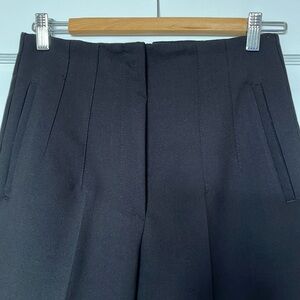 Zara black high waisted cropped trouser.